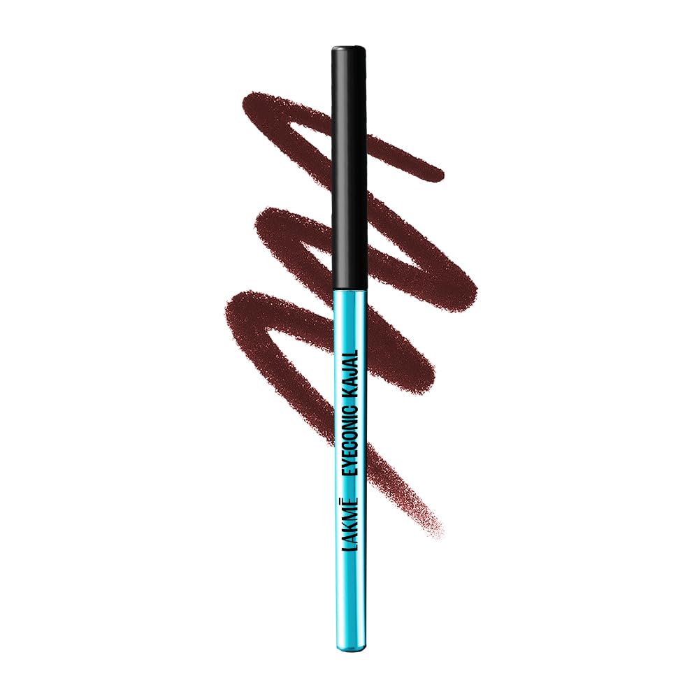 LAKMÉ Eyeconic Insta Cool Kajal, Matte Finish Pencil with Cucumber Seed Extracts, Twist-Up Design (22)