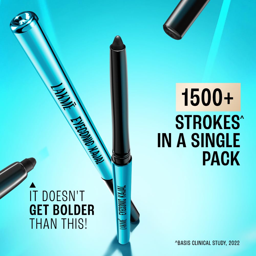 LAKMÉ Eyeconic Insta Cool Kajal, Matte Finish Pencil with Cucumber Seed Extracts, Twist-Up Design - ingredients panel (27)