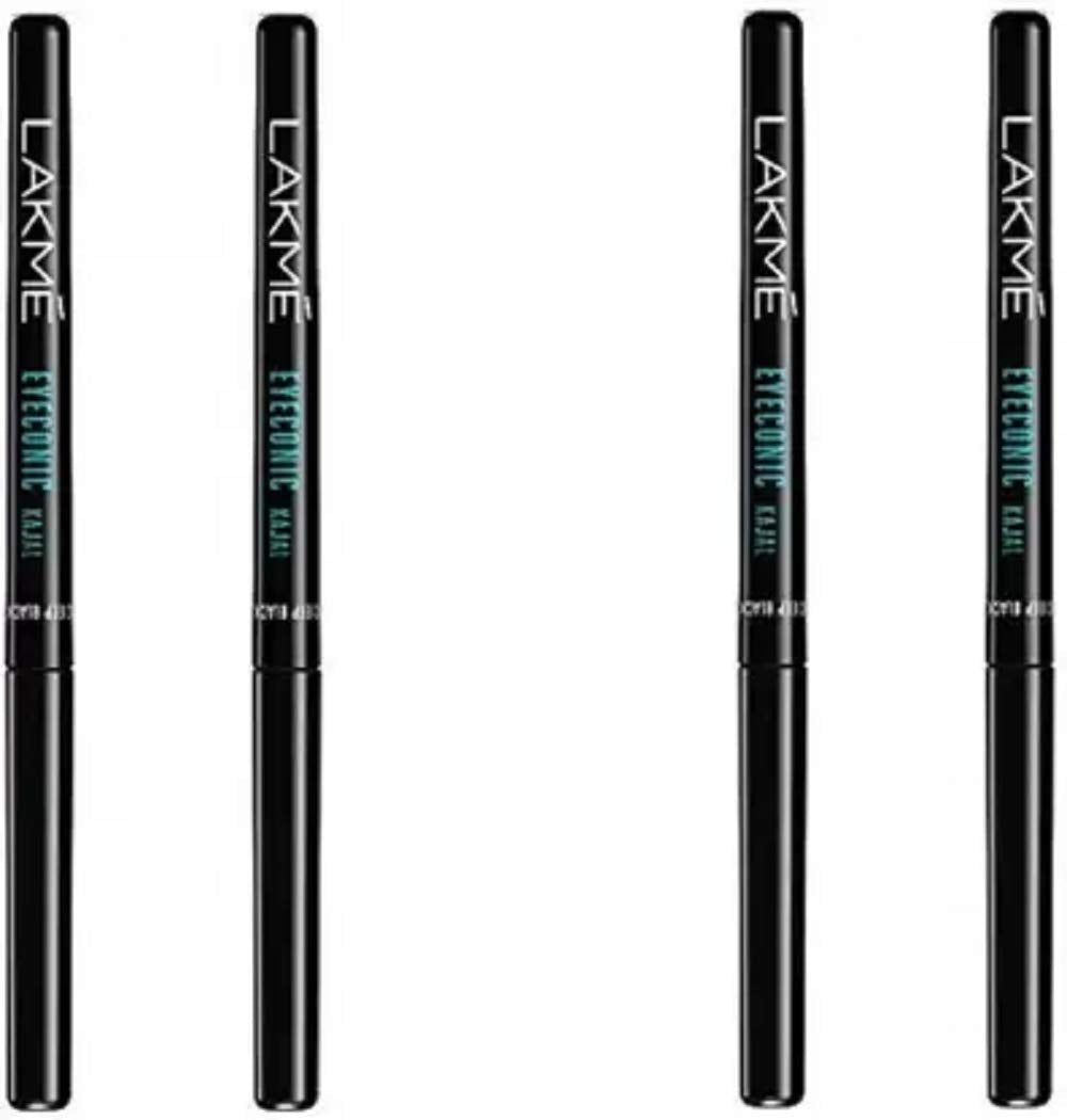 LAKMÉ Eyeconic Insta Cool Kajal, Matte Finish Pencil with Cucumber Seed Extracts, Twist-Up Design - front view (34)
