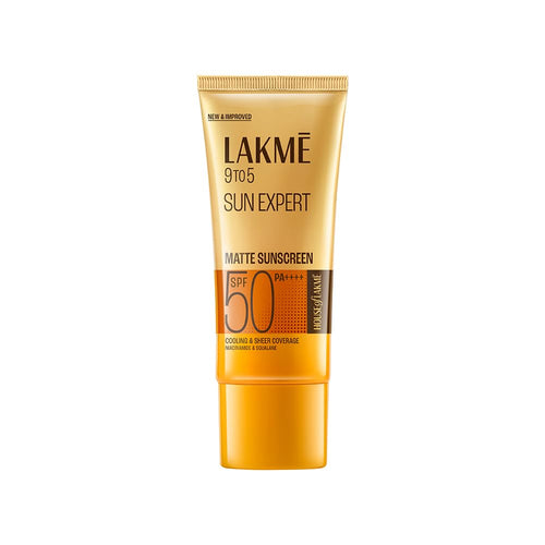 LAKMÉ Sunscreen SPF 50 PA++++ with Niacinamide and Squalane, Water Light, 100 ml