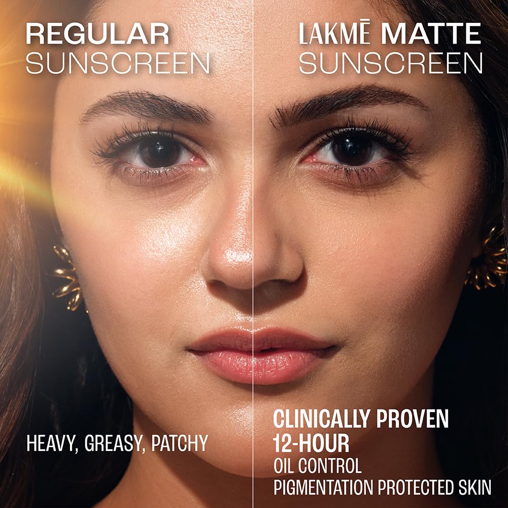 LAKMÉ Sunscreen SPF 50 PA++++ with Niacinamide and Squalane, Water Light, 100 ml - label detail