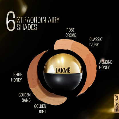 Lakme Xtraordin-airy Mattereal Mousse Foundation, Matte Finish, Minimizes Pores, Has SPF8, 06 Almond Honey 25g - ingredients