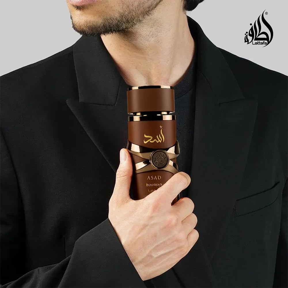 Lattafa Asad Eau De Parfum 100ml Unisex Spray, Oriental Spicy Woody Musk Notes - close-up detail