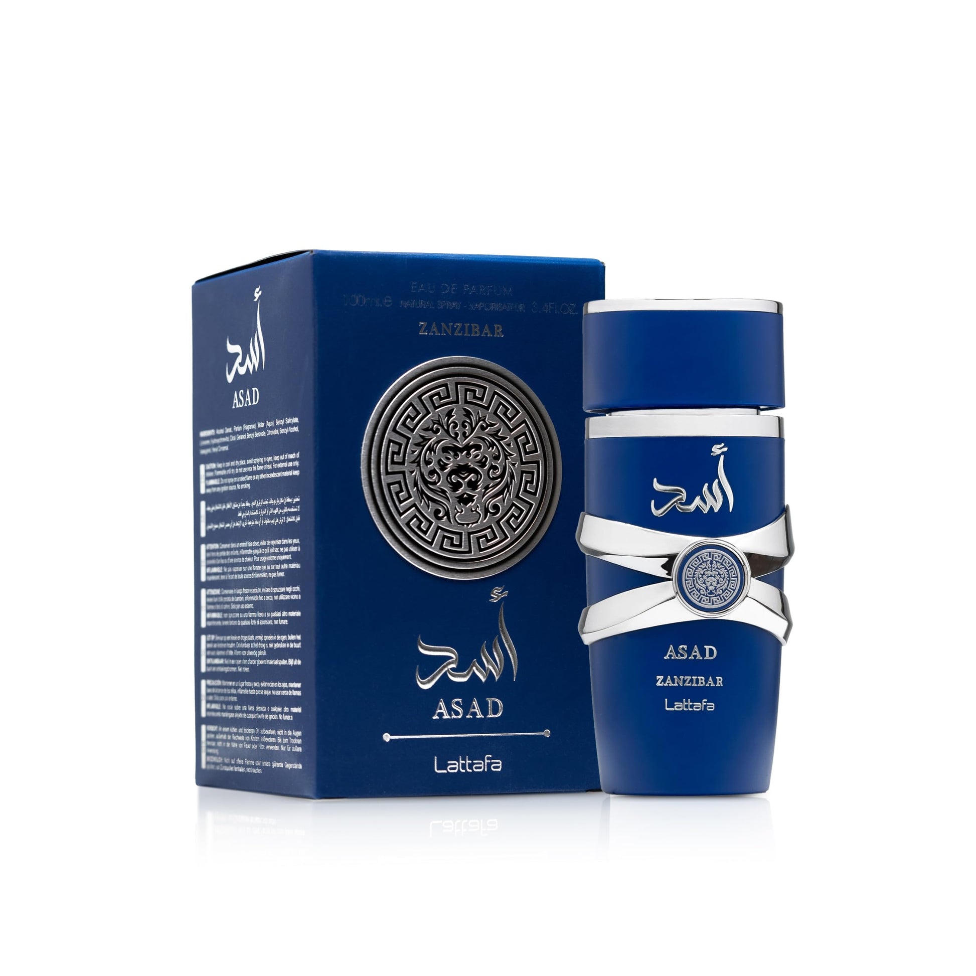 Lattafa Asad Eau De Parfum 100ml Unisex Spray, Oriental Spicy Woody Musk Notes - back view (16)
