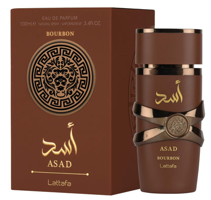 Lattafa Asad Eau De Parfum 100ml Unisex Spray, Oriental Spicy Woody Musk Notes - front view