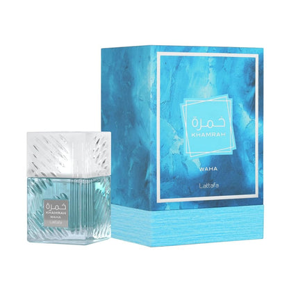 Lattafa Khamrah Eau de Parfum, 100ml Unisex Aromatic Spicy Fragrance with Vanilla, Cinnamon, Woody Notes - front view (27)
