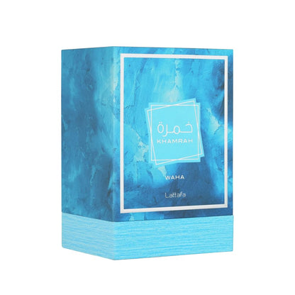 Lattafa Khamrah Eau de Parfum, 100ml Unisex Aromatic Spicy Fragrance with Vanilla, Cinnamon, Woody Notes - back view (28)
