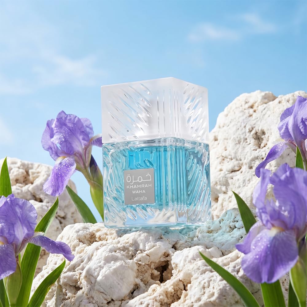 Lattafa Khamrah Eau de Parfum, 100ml Unisex Aromatic Spicy Fragrance with Vanilla, Cinnamon, Woody Notes - label detail (30)