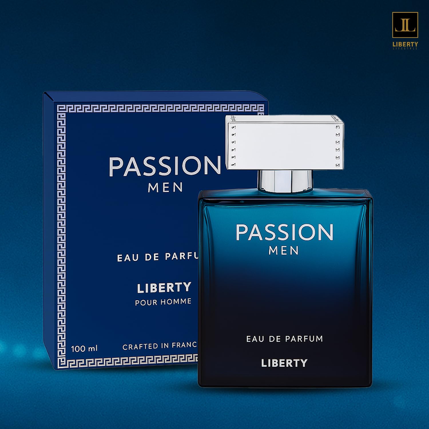 Liberty Eau de Parfum for Men, 100ml EDP Spray, Adult Personal Fragrance by Vanesa Costmetics - size and scale (35)
