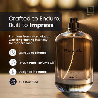 Liberty Eau de Parfum for Men, 100ml EDP Spray, Adult Personal Fragrance by Vanesa Costmetics - packaging (39)
