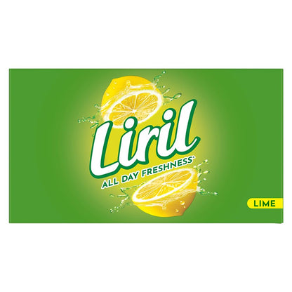 Liril Solid Soap Bar, Lime Scent, Paraben Free, 6 x 125g