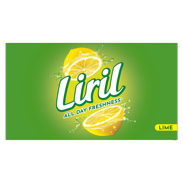 Liril Solid Soap Bar, Lime Scent, Paraben Free, 6 x 125g