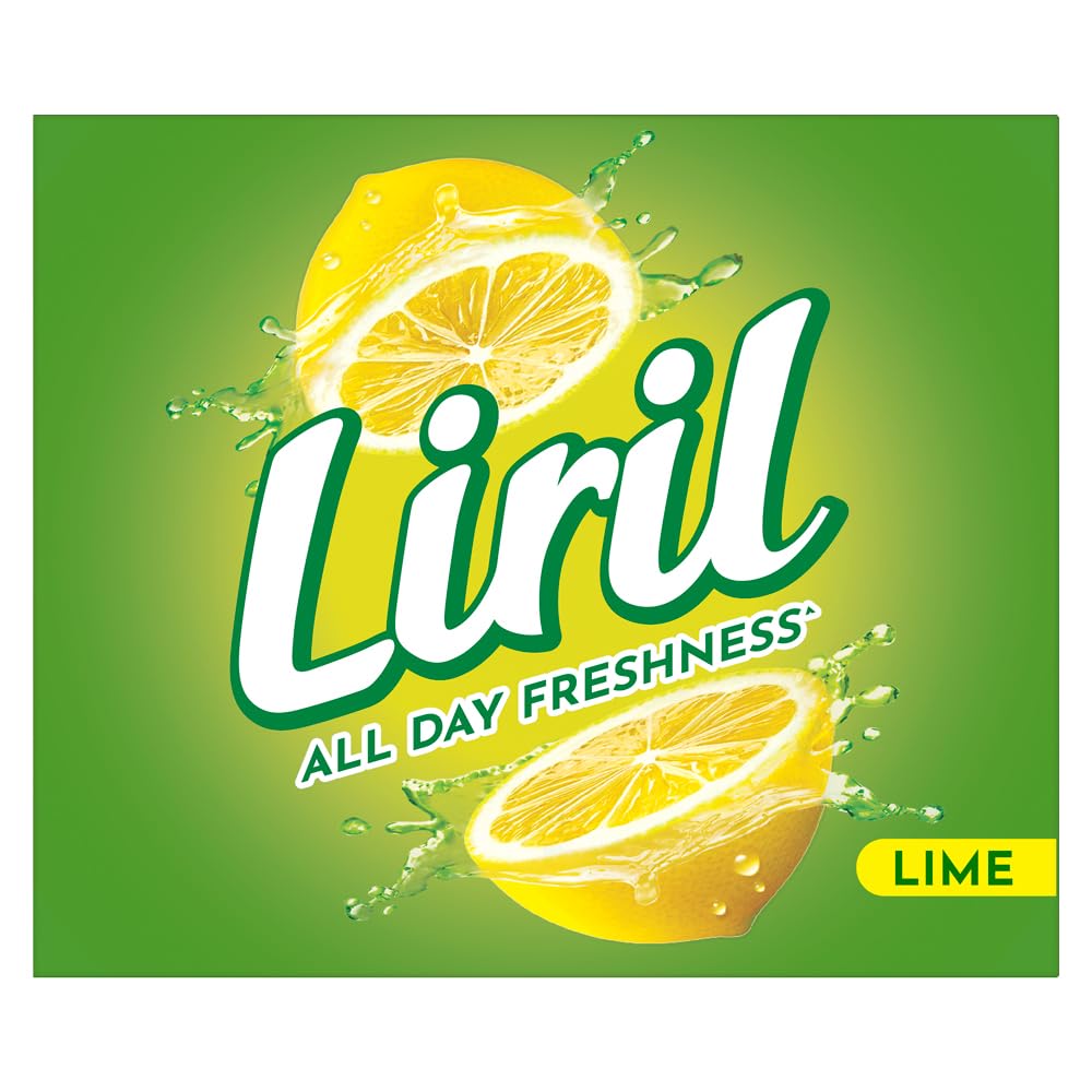 Liril Solid Soap Bar, Lime Scent, Paraben Free, 6 x 125g (8)