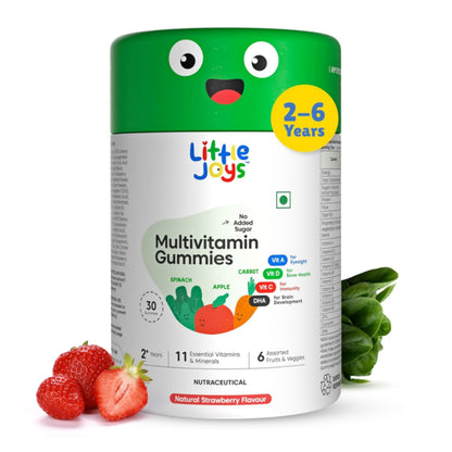 Little Joys Multivitamin Gummies for Kids and Mothers, 12 Vitamins and Minerals, No Added Sugar, Strawberry Flavor (18)