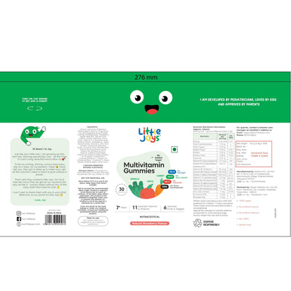 Little Joys Multivitamin Gummies for Kids and Mothers, 12 Vitamins and Minerals, No Added Sugar, Strawberry Flavor - packagin