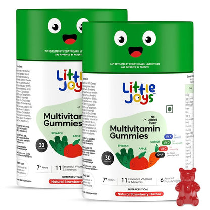 Little Joys Multivitamin Gummies for Kids and Mothers, 12 Vitamins and Minerals, No Added Sugar, Strawberry Flavor (36)