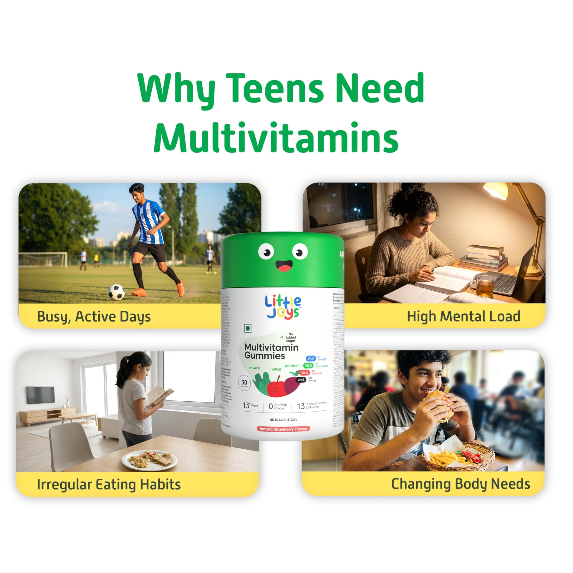 Little Joys Multivitamin Gummies for Kids and Mothers, 12 Vitamins and Minerals, No Added Sugar, Strawberry Flavor - packagin