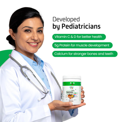 Little Joys Nutrimix Nutrition Powder, Kids Health Drink Mix with Ragi, Bajra, Almonds & Oats, No Refined Sugar, 24 Vitamins 