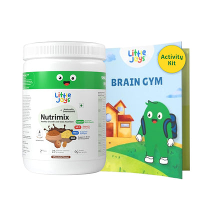 Little Joys Nutrimix Nutrition Powder, Kids Health Drink Mix with Ragi, Bajra, Almonds & Oats, No Refined Sugar, 24 Vitamins 