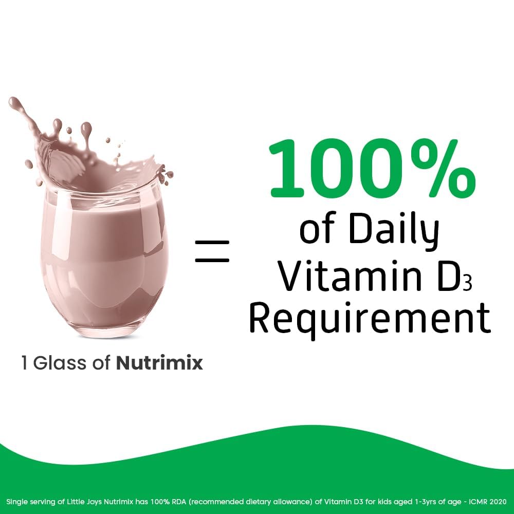 Little Joys Nutrimix Nutrition Powder, Kids Health Drink Mix with Ragi, Bajra, Almonds & Oats, No Refined Sugar, 24 Vitamins 