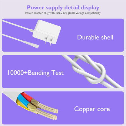 Lnauy 12V Replacement Charger for Braun Epilator, Compatible with Silk-épil 5/7/9 and FaceSpa Pro, 1.5m - label detail
