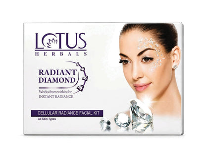 Lotus Herbals 6-in-1 Facial Kit with Diamond Ash and Cinnamon, 300g, for Women and Men