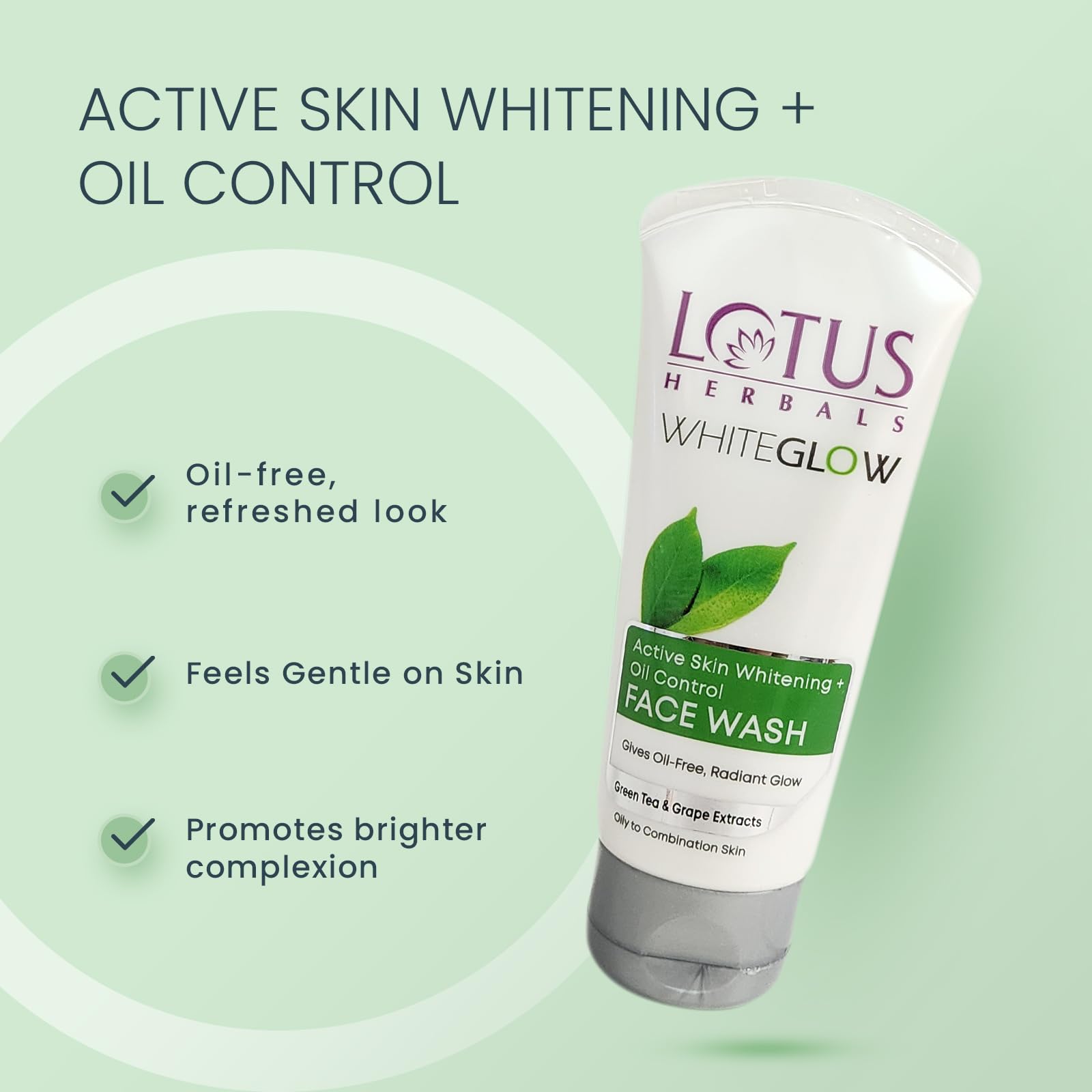 Lotus Herbals Foam Face Wash for Women, 50g, Daily Facial Cleanser, Pack of 1 - packaging