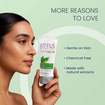 Lotus Herbals Foam Face Wash for Women, 50g, Daily Facial Cleanser, Pack of 1 - label detail