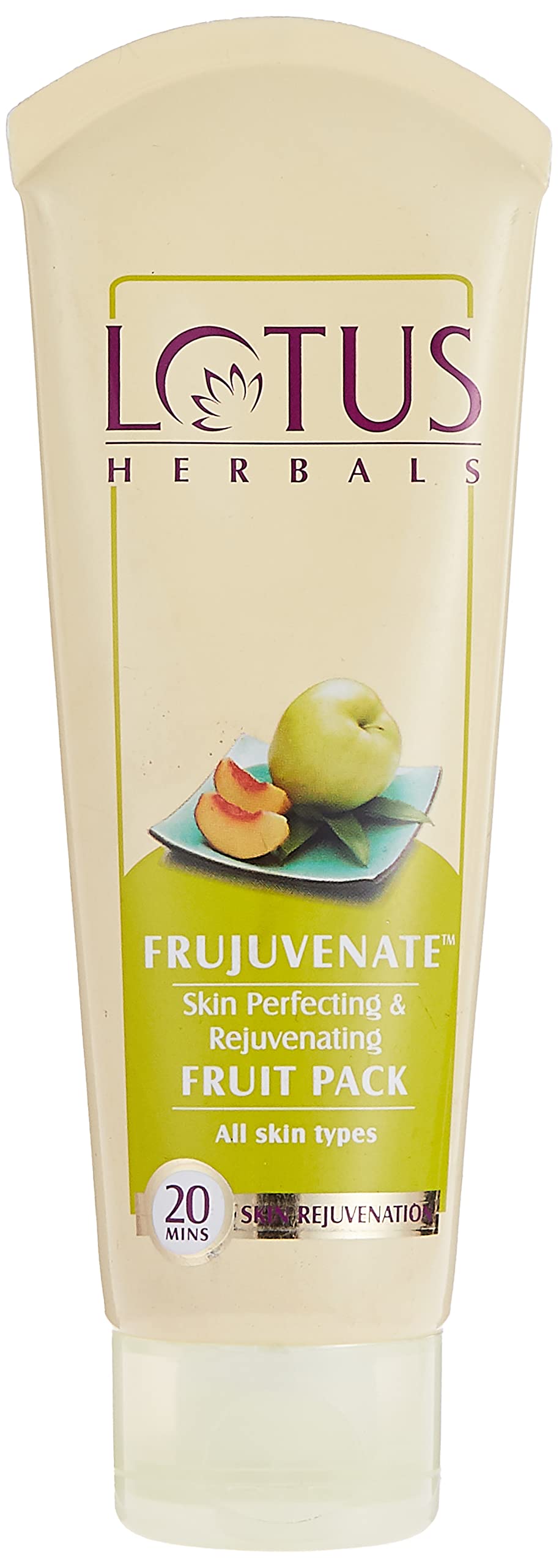 Lotus Herbals Frujuvenate Fruit Pack, 120g, Herbal Face Pack with Grape, Carrot and Apple Extracts