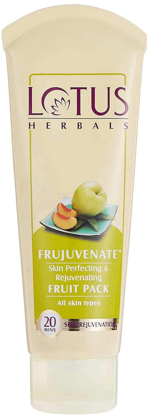 Lotus Herbals Frujuvenate Fruit Pack, 120g, Herbal Face Pack with Grape, Carrot and Apple Extracts