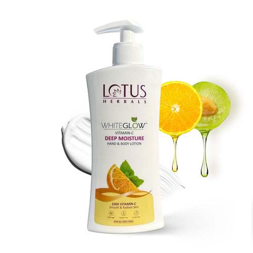 Lotus Herbals WhiteGlow Vitamin C Body Lotion, SPF 20, Deep Moisture Hand & Body Moisturizer