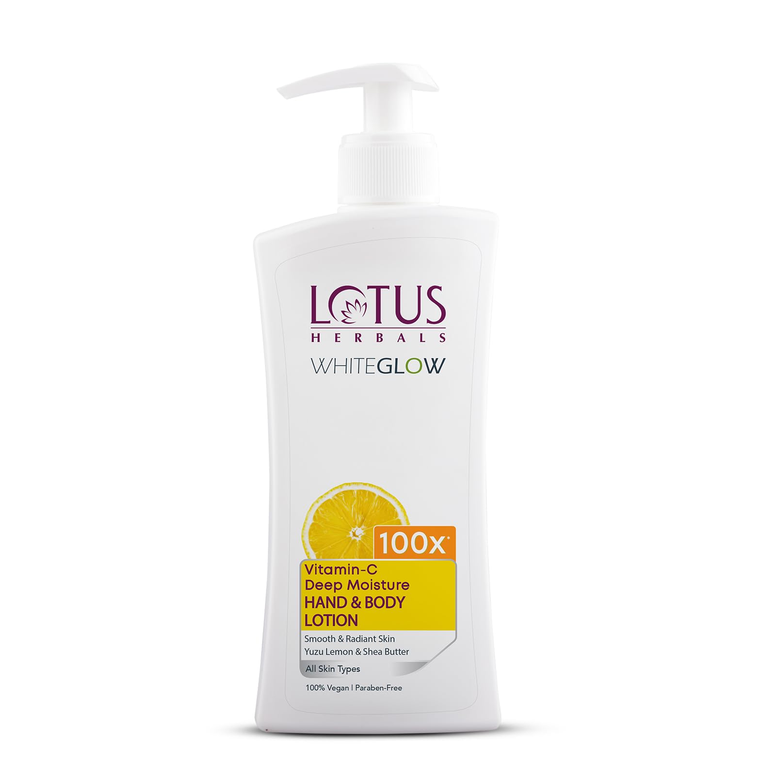 Lotus Herbals WhiteGlow Vitamin C Body Lotion, SPF 20, Deep Moisture Hand & Body Moisturizer - ingredients panel