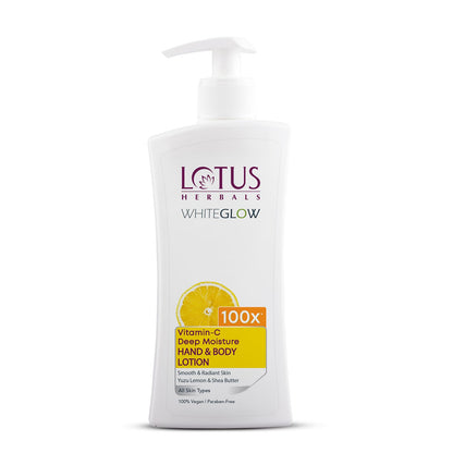 Lotus Herbals WhiteGlow Vitamin C Body Lotion, SPF 20, Deep Moisture Hand & Body Moisturizer - ingredients panel