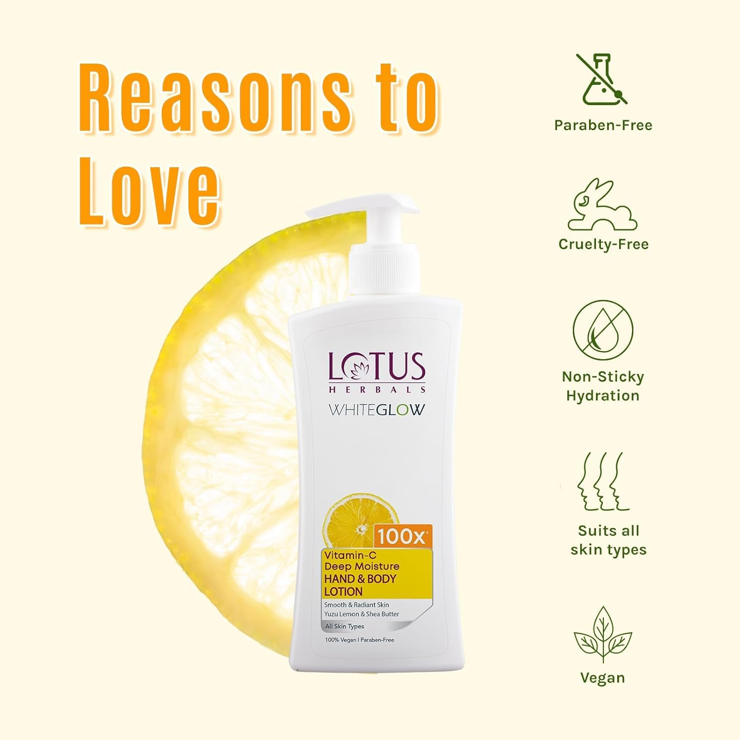 Lotus Herbals WhiteGlow Vitamin C Body Lotion, SPF 20, Deep Moisture Hand & Body Moisturizer - packaging