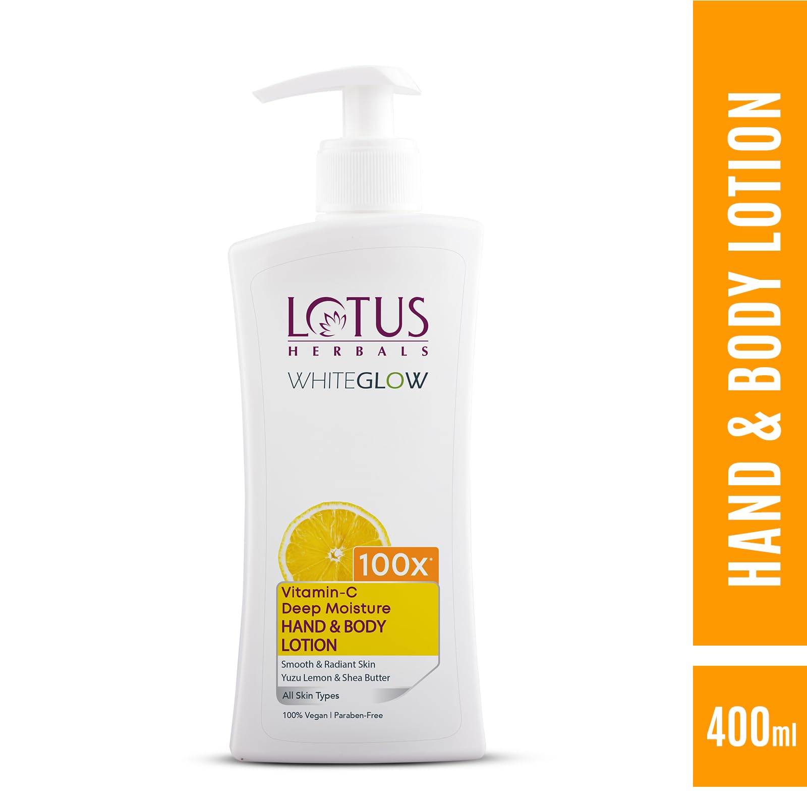 Lotus Herbals WhiteGlow Vitamin C Body Lotion, SPF 20, Deep Moisture Hand & Body Moisturizer - front view (7)