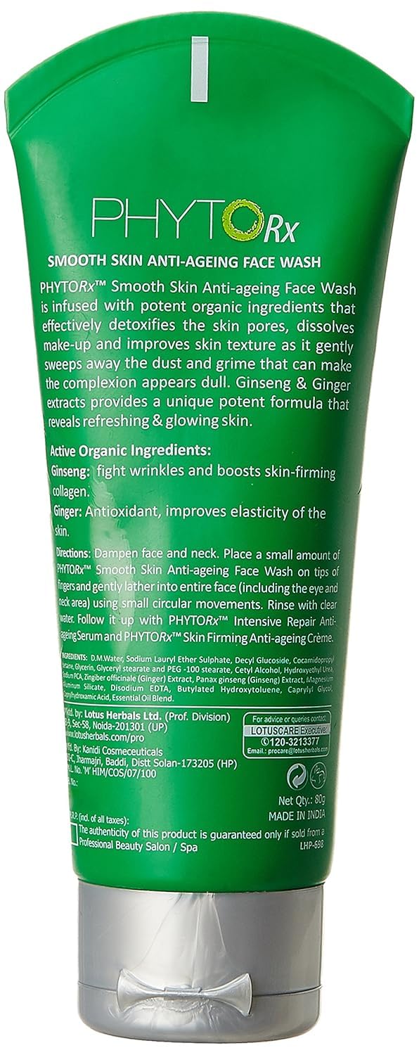 Lotus Professional PhytoRx Face Wash, 80g, Unisex Cleansing Gel for Adults, Paraben Free, Preservative Free - front view