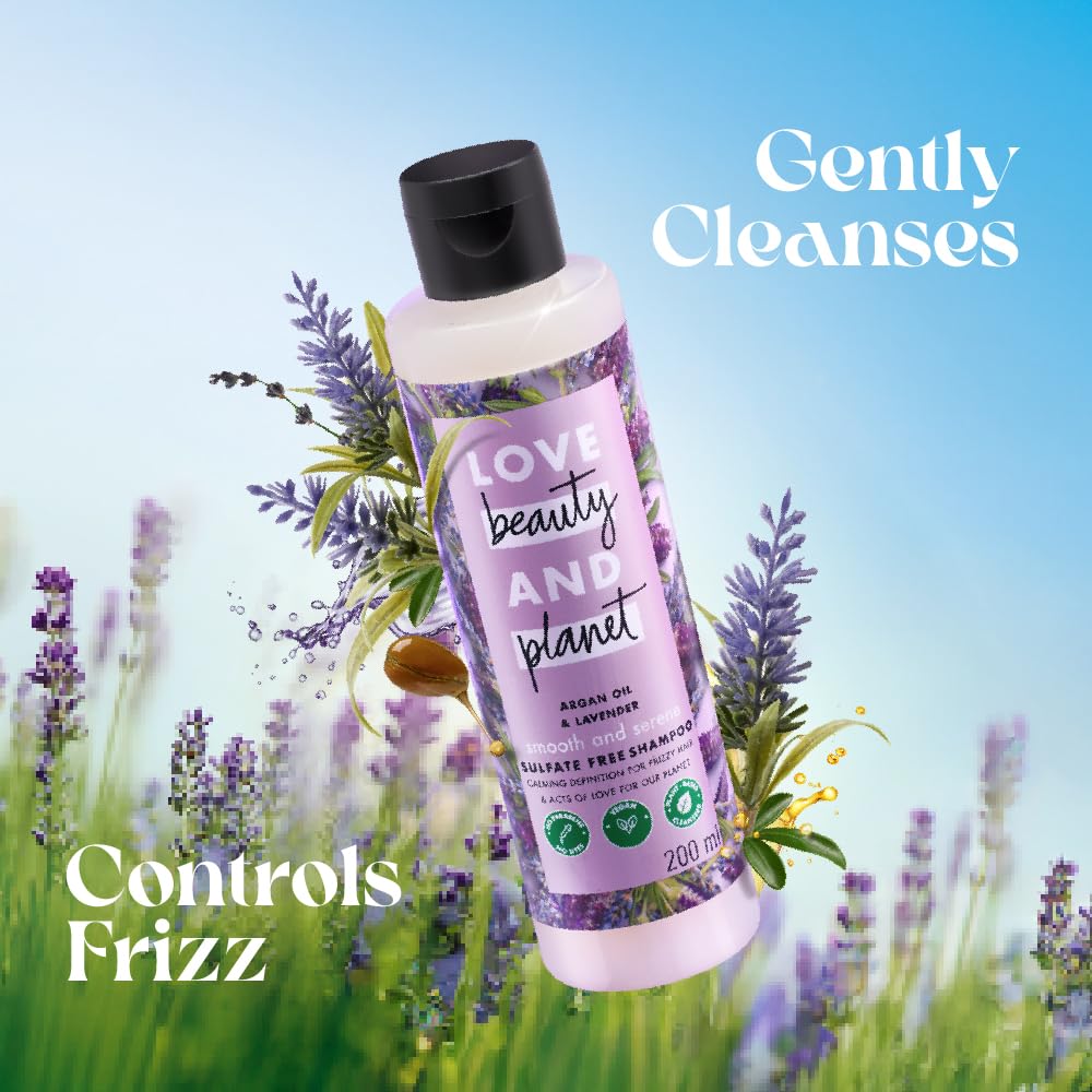 Love Beauty And Planet Argan Oil and Lavender Sulfate Free Smooth and Serene Shampoo - ingredients panel (14)
