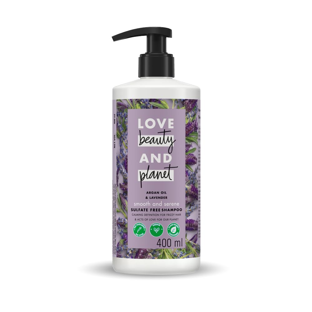 Love Beauty And Planet Argan Oil and Lavender Sulfate Free Smooth and Serene Shampoo (9)