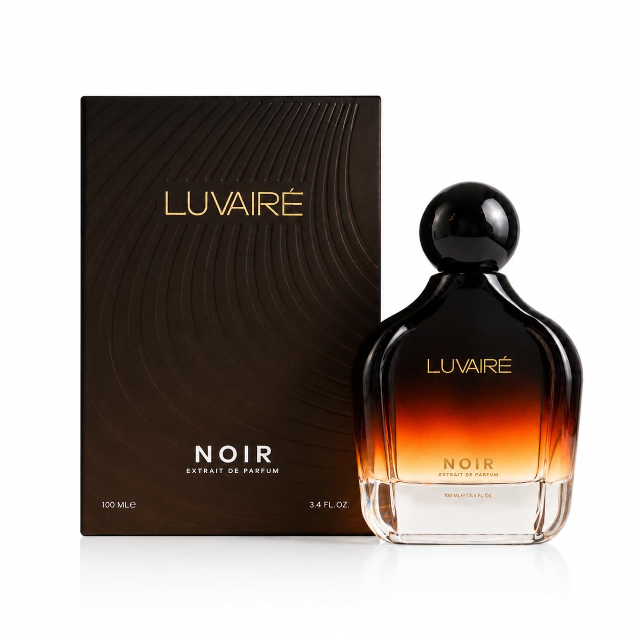 Luvairé NOIR Extrait De Parfum 100ml (3.4 Fl Oz) for Men - Intense Fragrance Spray