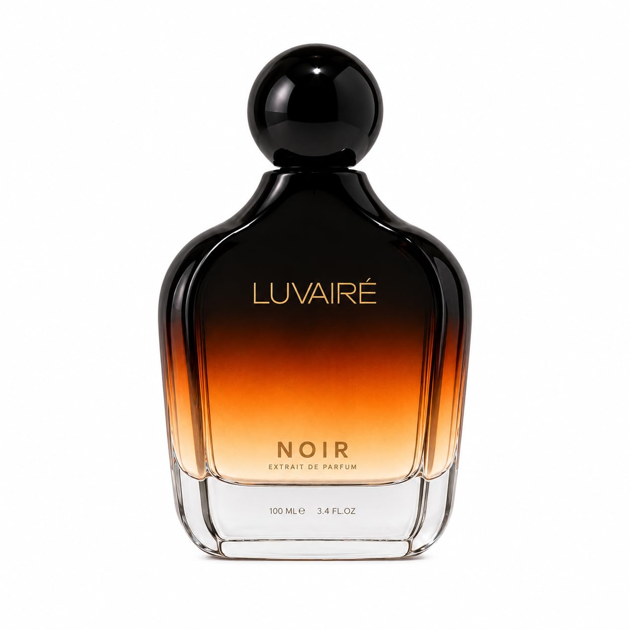 Luvairé NOIR Extrait De Parfum 100ml (3.4 Fl Oz) for Men - Intense Fragrance Spray - label detail
