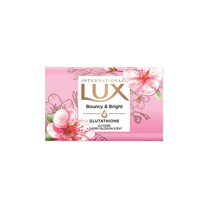 LUX Bathing Soap Bars, 4 x 130g, Cherry Blossom Fragrance, Glycerin & Glutathione