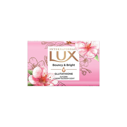 LUX Bathing Soap Bars, 4 x 130g, Cherry Blossom Fragrance, Glycerin & Glutathione