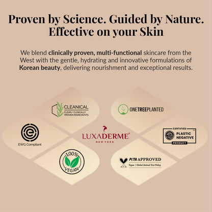LuxaDerme Korean Exfoliating Face Cleanser for Dry to Normal Skin, 100ml, Sulphate-Free Non-Comedogenic Vegan Formula - in us