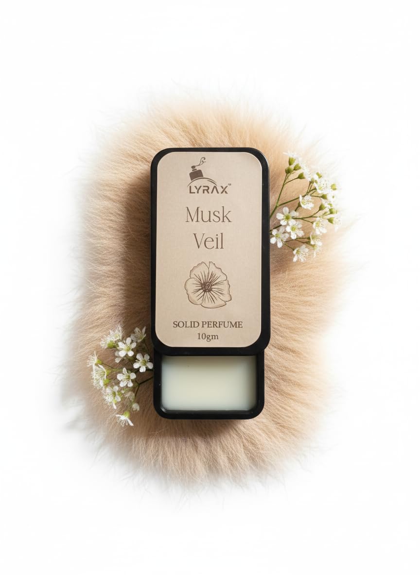 LYRAX Solid Perfume Collection Set of 6 - Unisex Oud, Vanilla, Citrus, Aqua, Musk & Velvet Notes - Travel Friendly Solid Perf