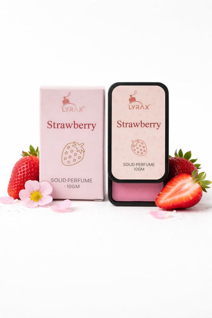 LYRAX Solid Perfume Combo - White London & Strawberry, 10g Each, Pack of 2, Unisex Travel-Friendly Fragrance Balm - back view