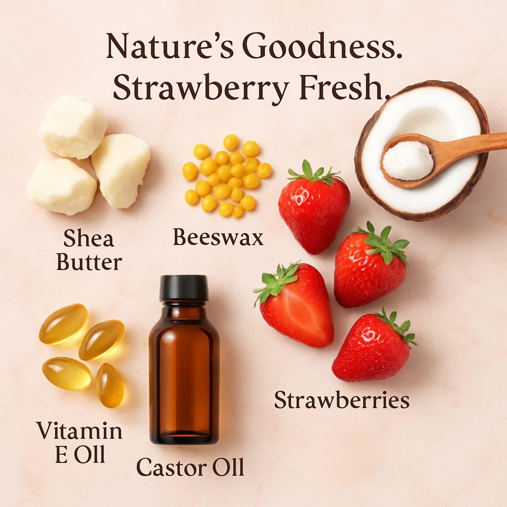 LYRAX Strawberry Solid Perfume for Women, 10g, Alcohol-Free Travel Perfume - back view