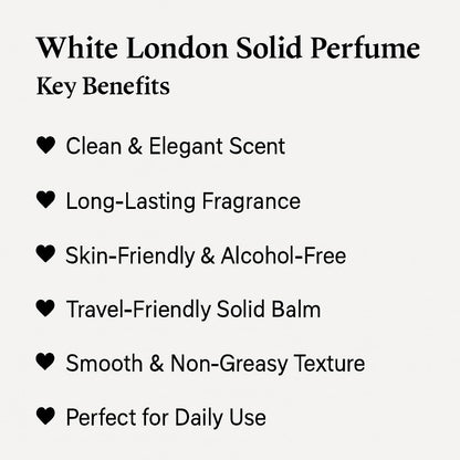 LYRAX White London Solid Perfume, 10g, Unisex Alcohol-Free Fragrance, Travel-Friendly Pocket Perfume - packaging
