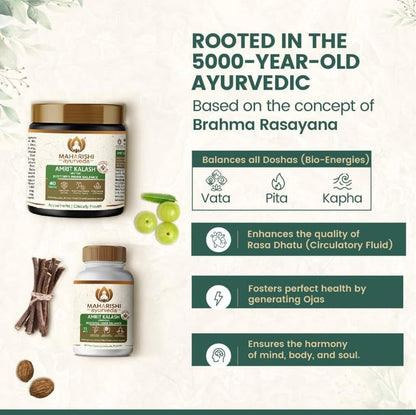 Maharishi Ayurveda Amrit Kalash Chyawanprash Herbal Supplement for Adults, Tablets and Paste Forms - ingredients panel (24)