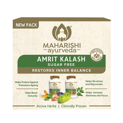 Maharishi Ayurveda Amrit Kalash Chyawanprash Herbal Supplement for Adults, Tablets and Paste Forms - front view (29)