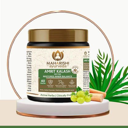 Maharishi Ayurveda Amrit Kalash Chyawanprash Herbal Supplement for Adults, Tablets and Paste Forms - front view (38)